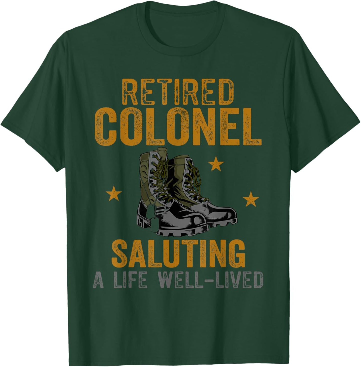 Retired Colonel Retirement Air Force Rank Lieutenant T-Shirt - T-Shirt | Forest