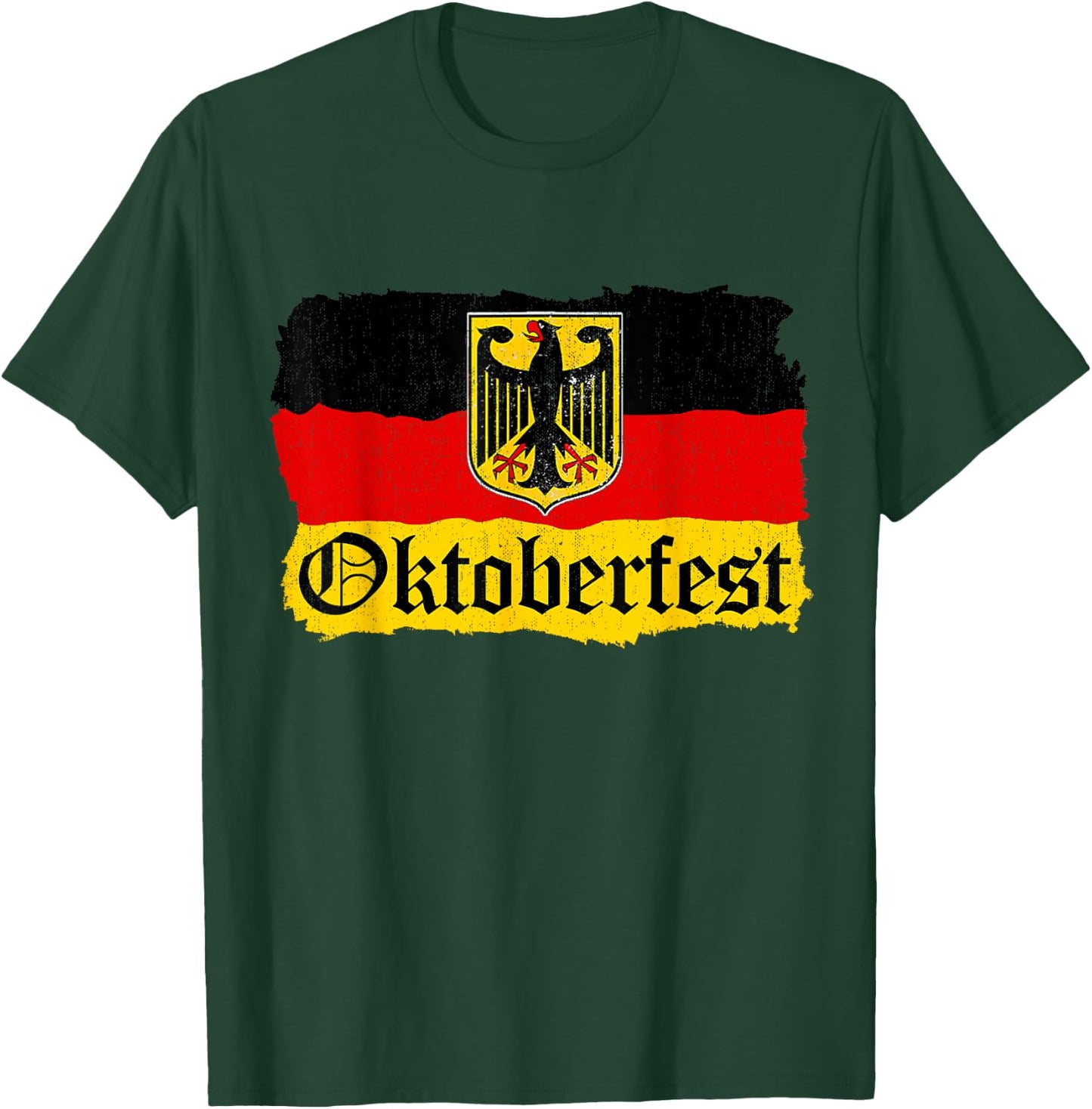 Oktoberfest German Beer Men Women Vintage German Flag T-Shirt - T-Shirt | Forest
