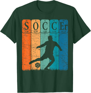 Soccer Periodic Table Elements Soccer Player Nerd Vintage T-Shirt - T-Shirt | Forest