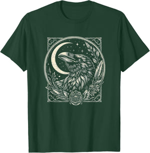 Raven Face Art Crow Design And Men T-Shirt - T-Shirt | Forest