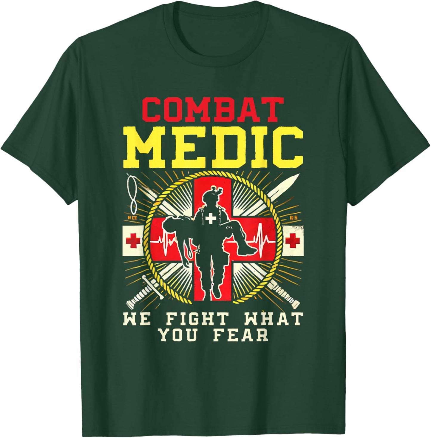 Combat Medic First Aid Field Medic Military T-Shirt - T-Shirt | Forest