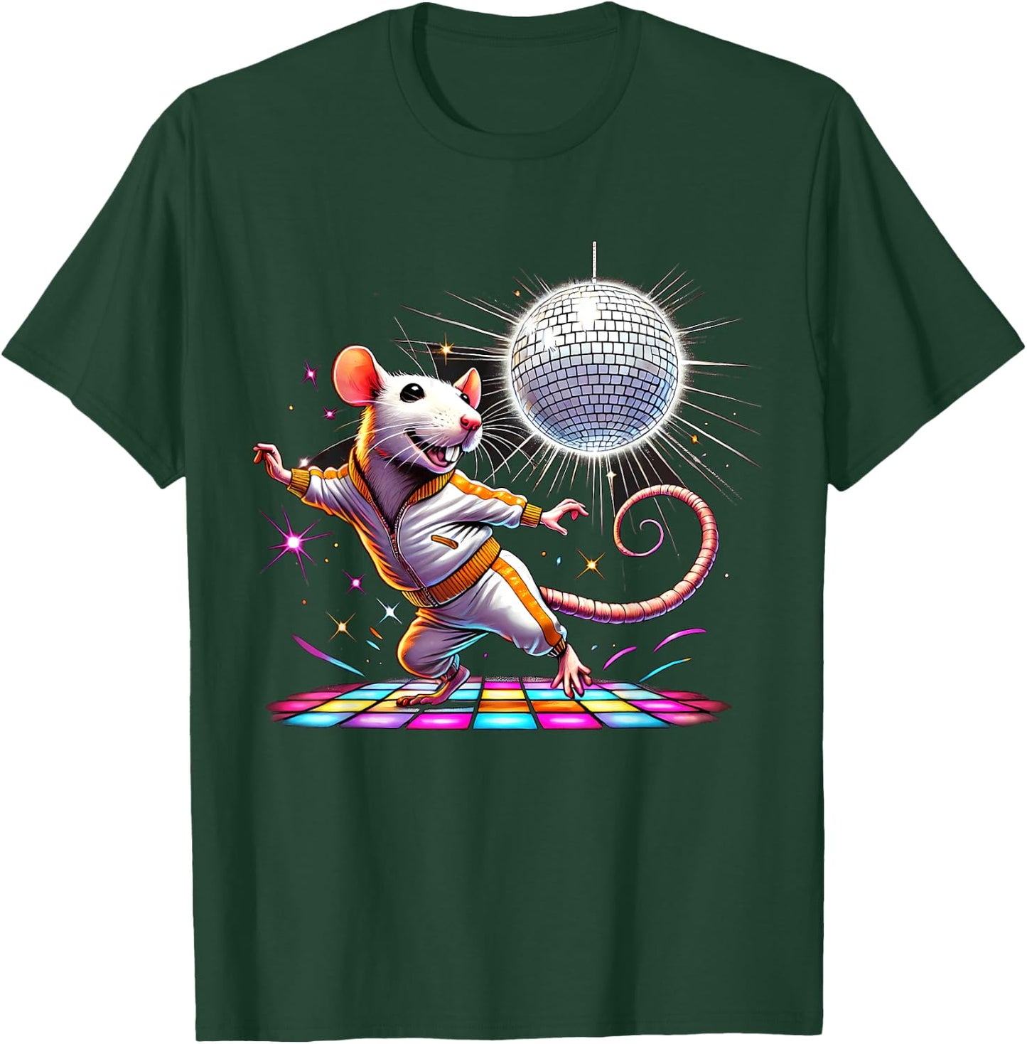 Aesthetic Rat Disco T-Shirt - T-Shirt | Forest