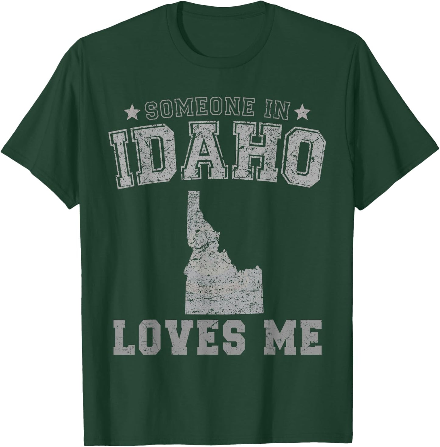 Someone In Idaho Loves Me Heart Vintage State T-Shirt - T-Shirt | Forest