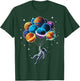 Space Astronaut Holding Planet Balloons Space T-Shirt - T-Shirt | Forest