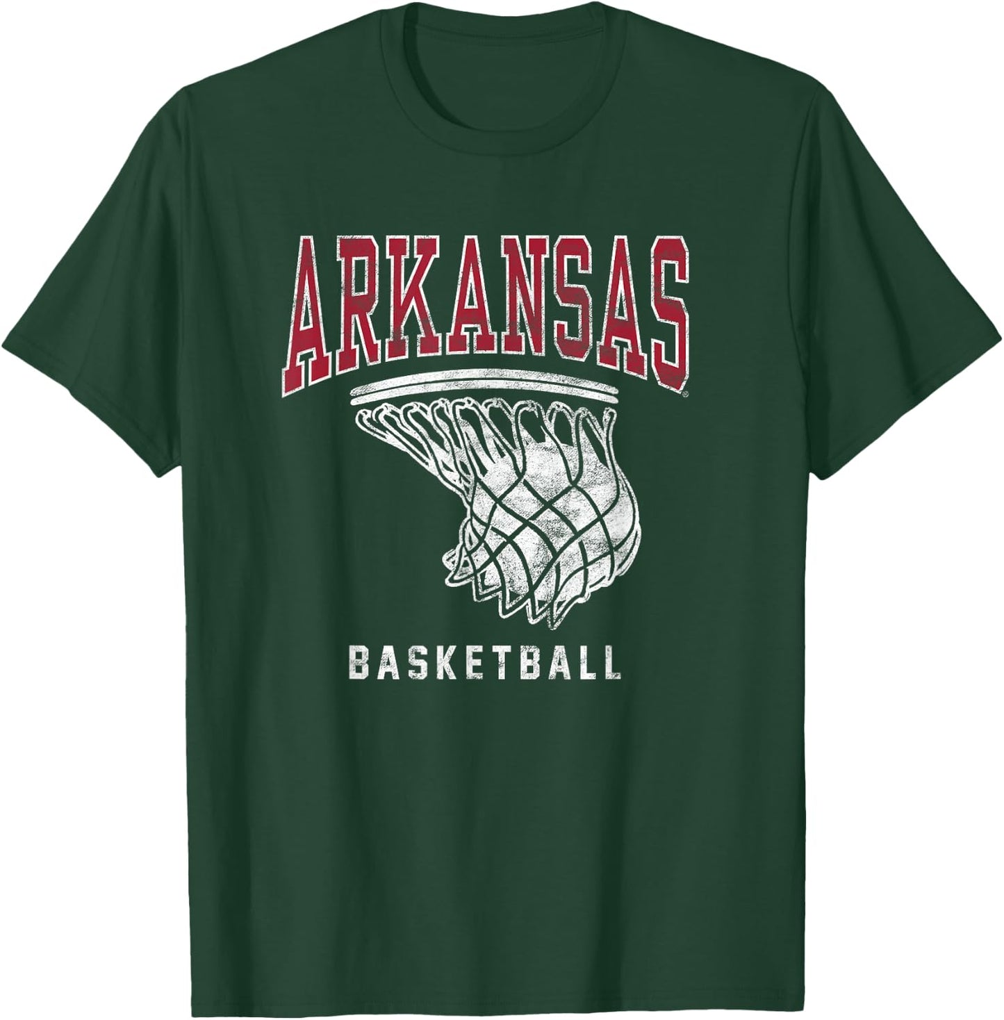 Campus Lab University of Arkansas Razorbacks Basketball Hoop , Small, Red T-Shirt - T-Shirt | Forest