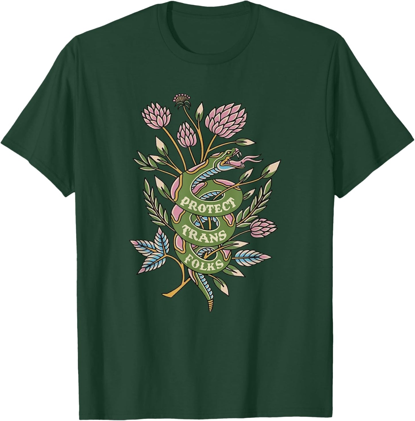 Protect Trans Folks, Protect Trans Rights T-Shirt - T-Shirt | Forest