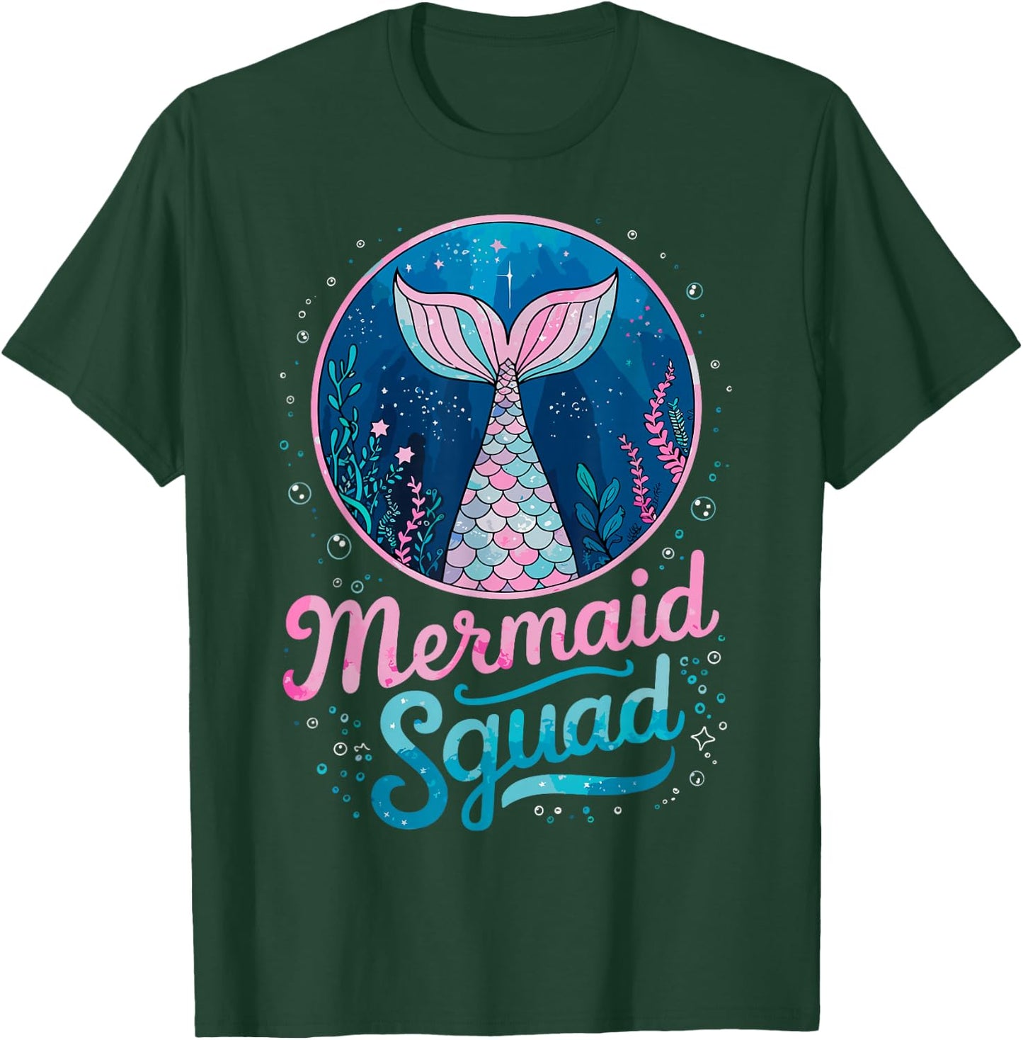 Mermaid Birthday Party Squad of The Mermaid T-Shirt - T-Shirt | Forest