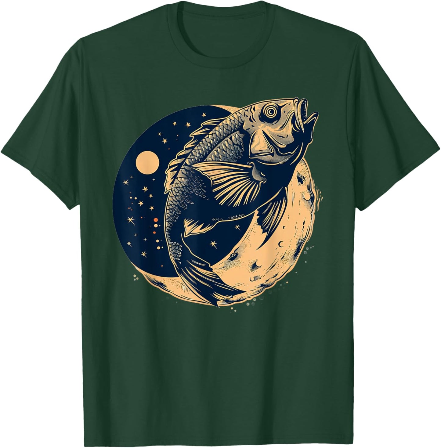 Oscar Fish On The Moon T-Shirt - T-Shirt | Forest