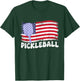 Patriotic American Pickleball USA Flag 4th Of July Men T-Shirt - T-Shirt | Forest