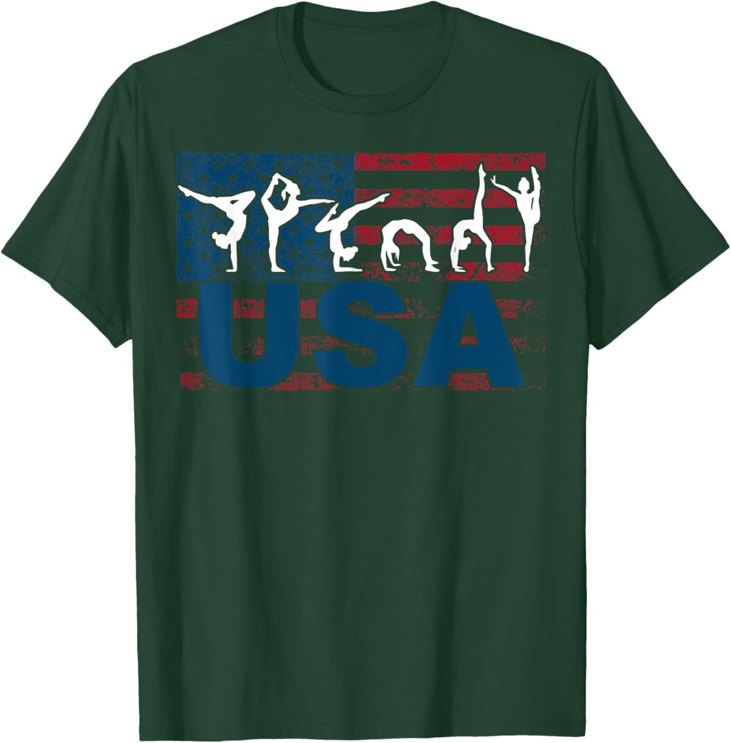Cute Gymnastics Art For Girls Kids Women Tumbling Gymnast T-Shirt - T-Shirt | Forest
