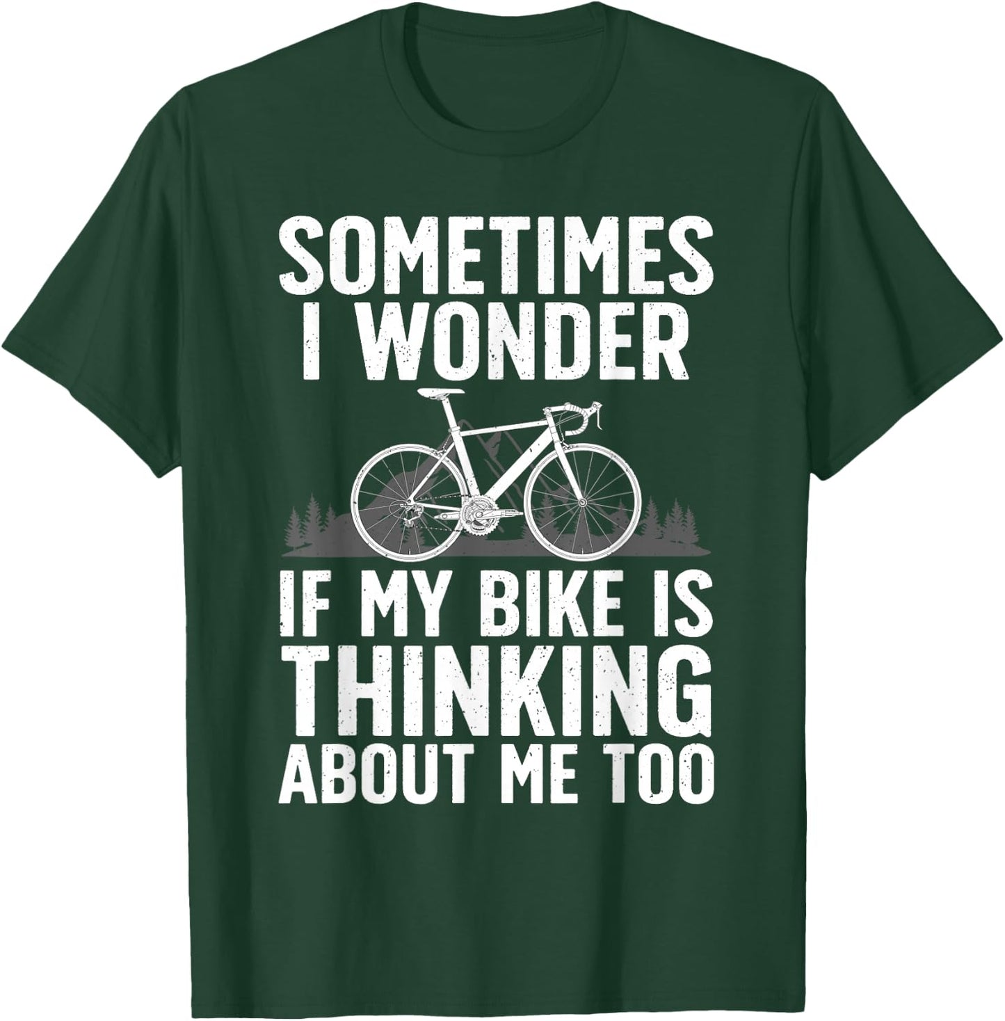 Funny Cycling Art Women Kids Bike Rider Track Racing T-Shirt - T-Shirt | Forest