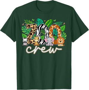 Zoo Crew Wildlife Animal Zoologist Safari Jungle Animals T-Shirt - T-Shirt | Forest