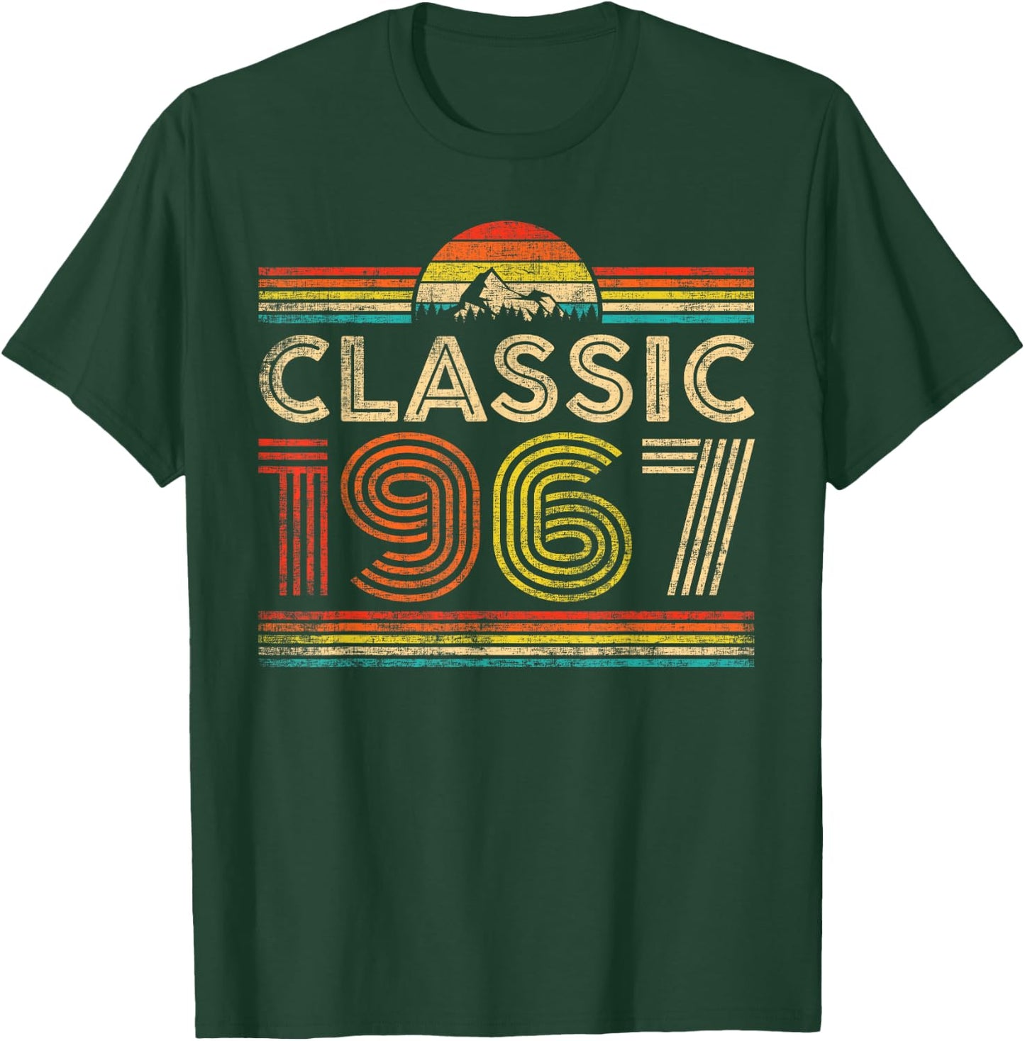 Classic 1967 Vintage 1967 Classic Year Men Women Birthday T-Shirt - T-Shirt | Forest