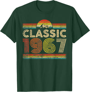 Classic 1967 Vintage 1967 Classic Year Men Women Birthday T-Shirt - T-Shirt | Forest
