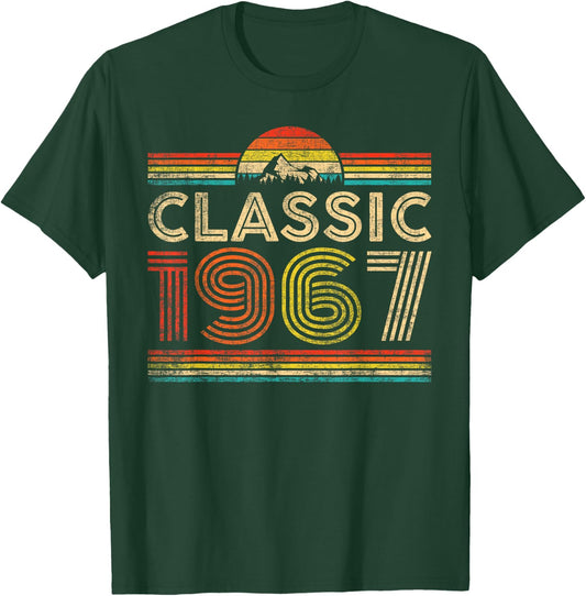 Classic 1967 Vintage 1967 Classic Year Men Women Birthday T-Shirt - T-Shirt | Forest