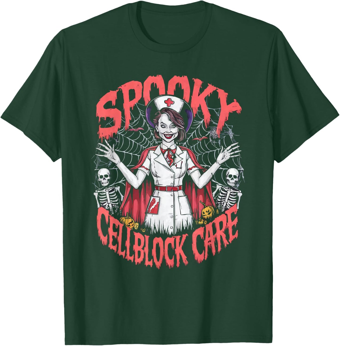 Correctional Nurse Halloween Spooky Nursing Trick Or Treat T-Shirt - T-Shirt | Forest