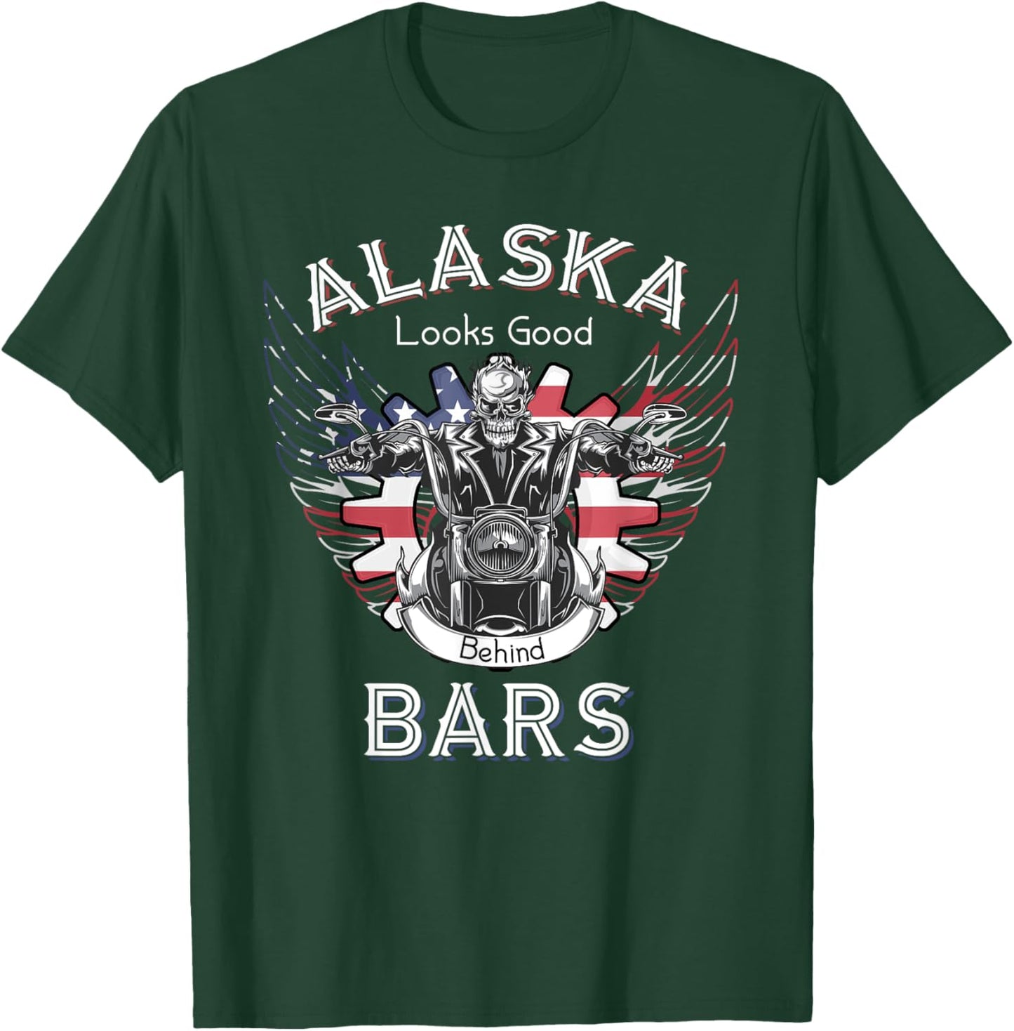 Alaska looks good behind bars motorcycle shirt T-Shirt - T-Shirt | Forest