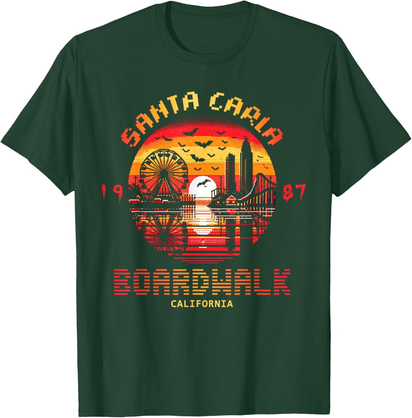 Graphic Santa Vintage Movie Carla Funny Apparel Boardwalk T-Shirt - T-Shirt | Forest