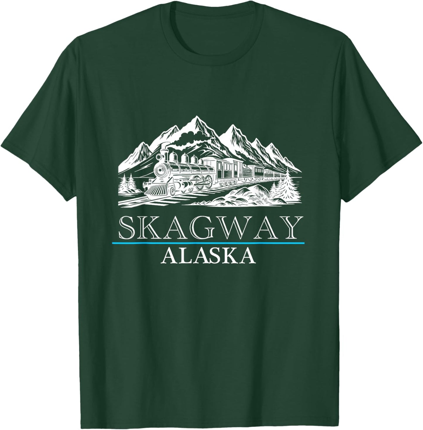 Skagway Alaska Yukon Train Cruise Vacation Souvenir T-Shirt - T-Shirt | Forest