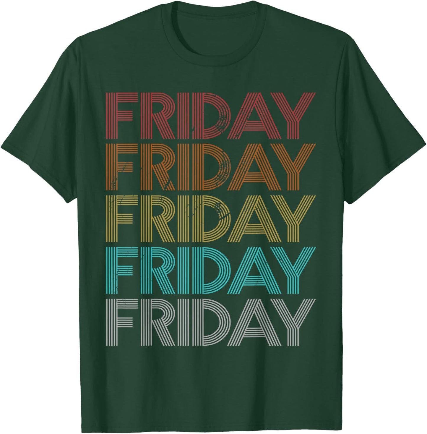 Retro Vintage Friday T-Shirt - T-Shirt | Forest