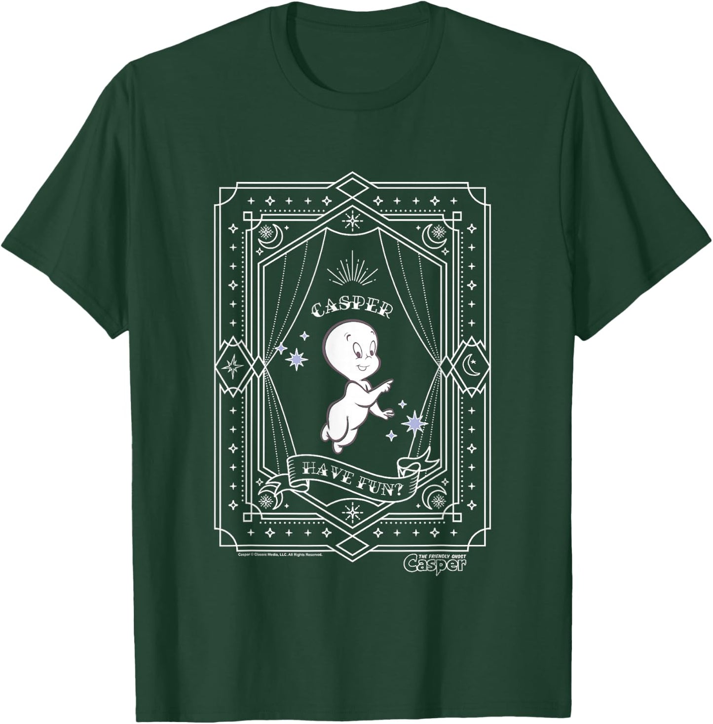 Casper The Friendly Ghost Have Fun? Casper Tarot Card Frame T-Shirt - T-Shirt | Forest