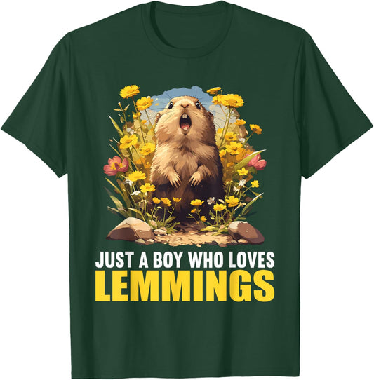Just a Boy who loves Lemmings. Lemmings Lemming T-Shirt - T-Shirt | Forest