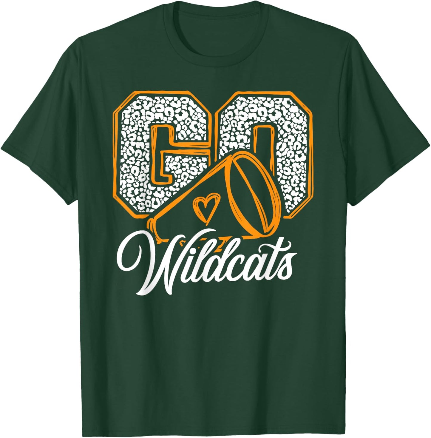 Go Cheer Wildcats Sports Name Women Kids T-Shirt - T-Shirt | Forest