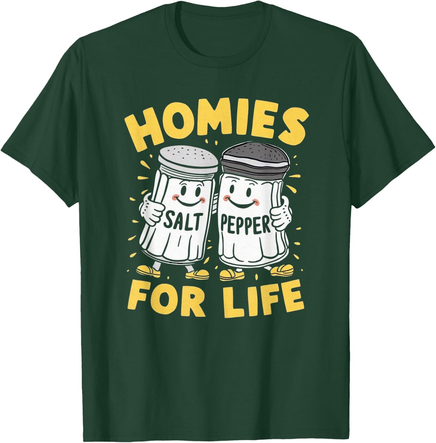 Homies For Life Salt And Pepper T-Shirt - T-Shirt | Forest
