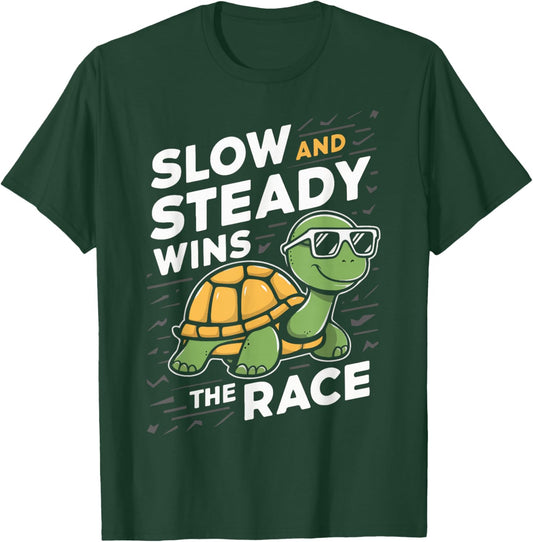Turtle Turtles Slow And Steady Wins The Race T-Shirt - T-Shirt | Forest