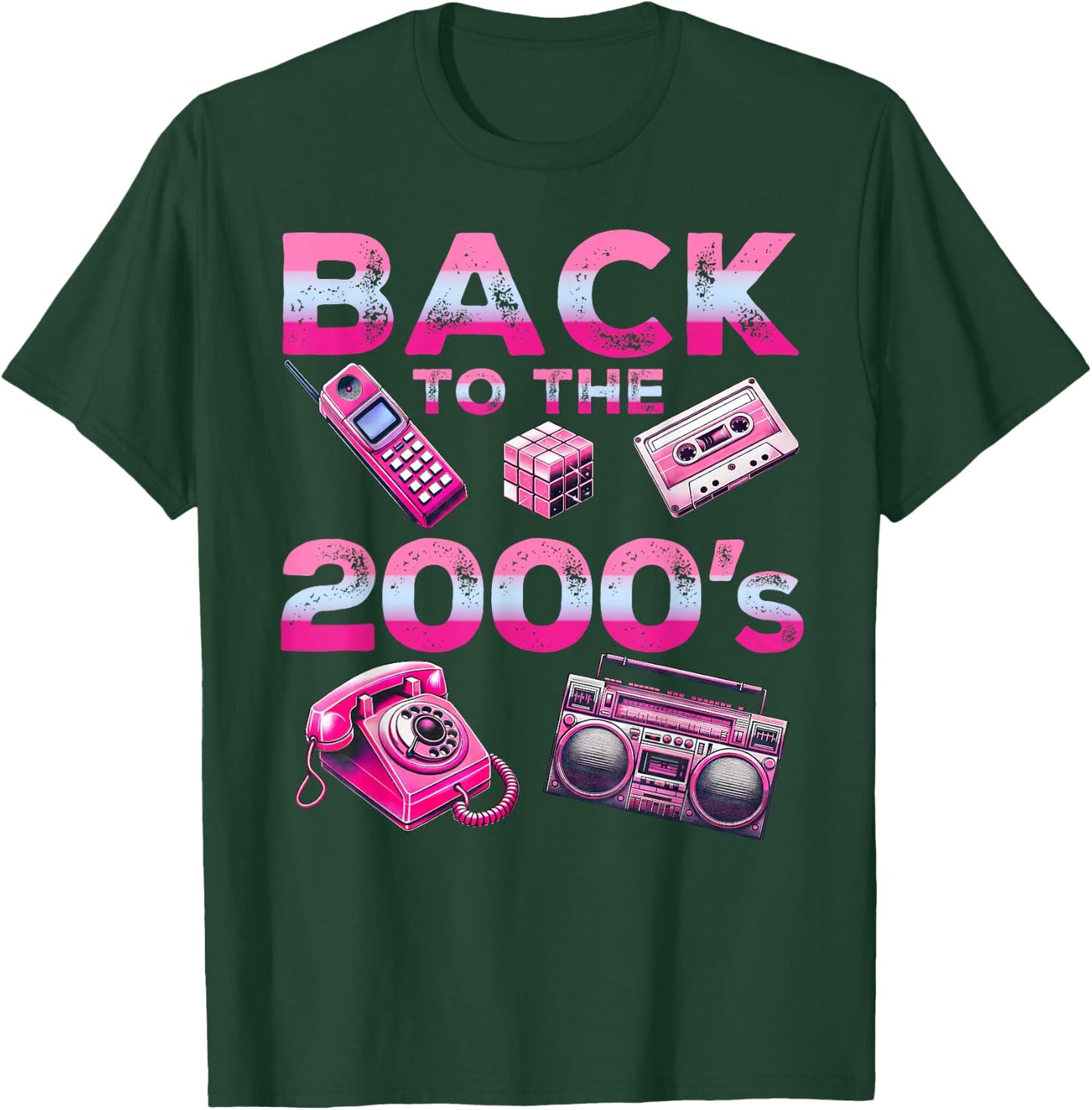 Back To 2000's 2000s Vintage Style 2000s Retro Party T-Shirt - T-Shirt | Forest