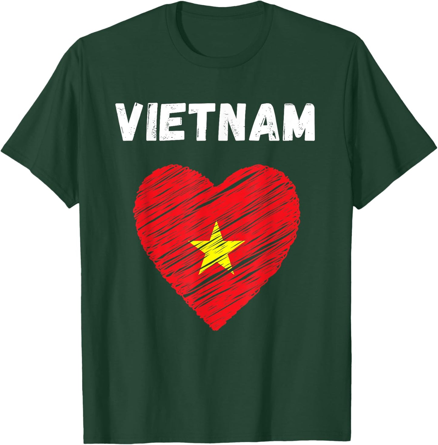 Vietnam Flag Holiday Vietnam Heart Vietnamese Flag T-Shirt - T-Shirt | Forest