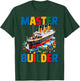 Master Builder Ship Kids Boys Toy Building Blocks Brick Fun T-Shirt - T-Shirt | Forest