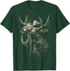 Rustic Moose with Cowboy Hat Lasso Western Animal Rodeo T-Shirt - T-Shirt | Forest