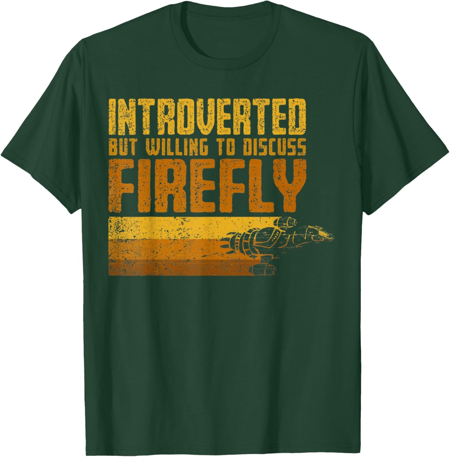 Vintage Introverted Browncoat Firefly, Space Sci Fi T-Shirt - T-Shirt | Forest