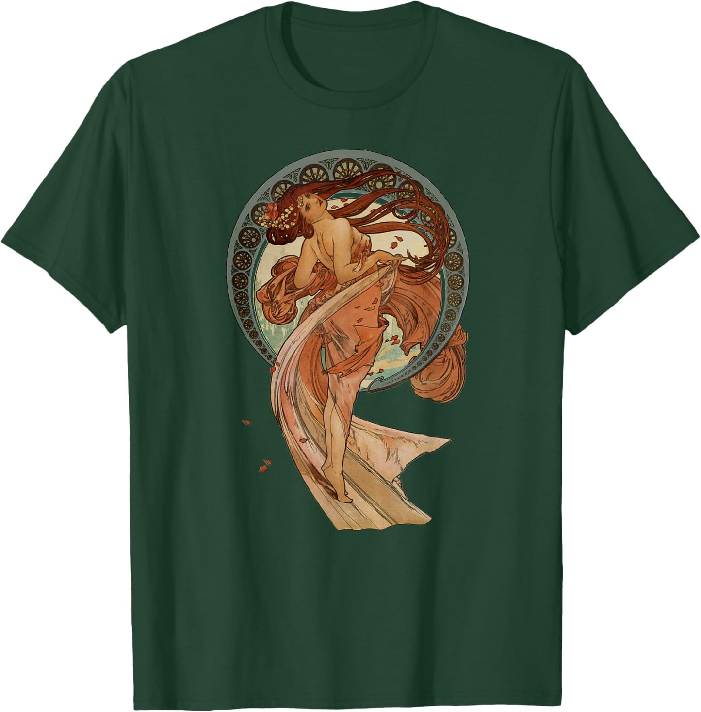 Vintage Art Nouveau The Arts Dance Mucha Design Shirt T-Shirt - T-Shirt | Forest