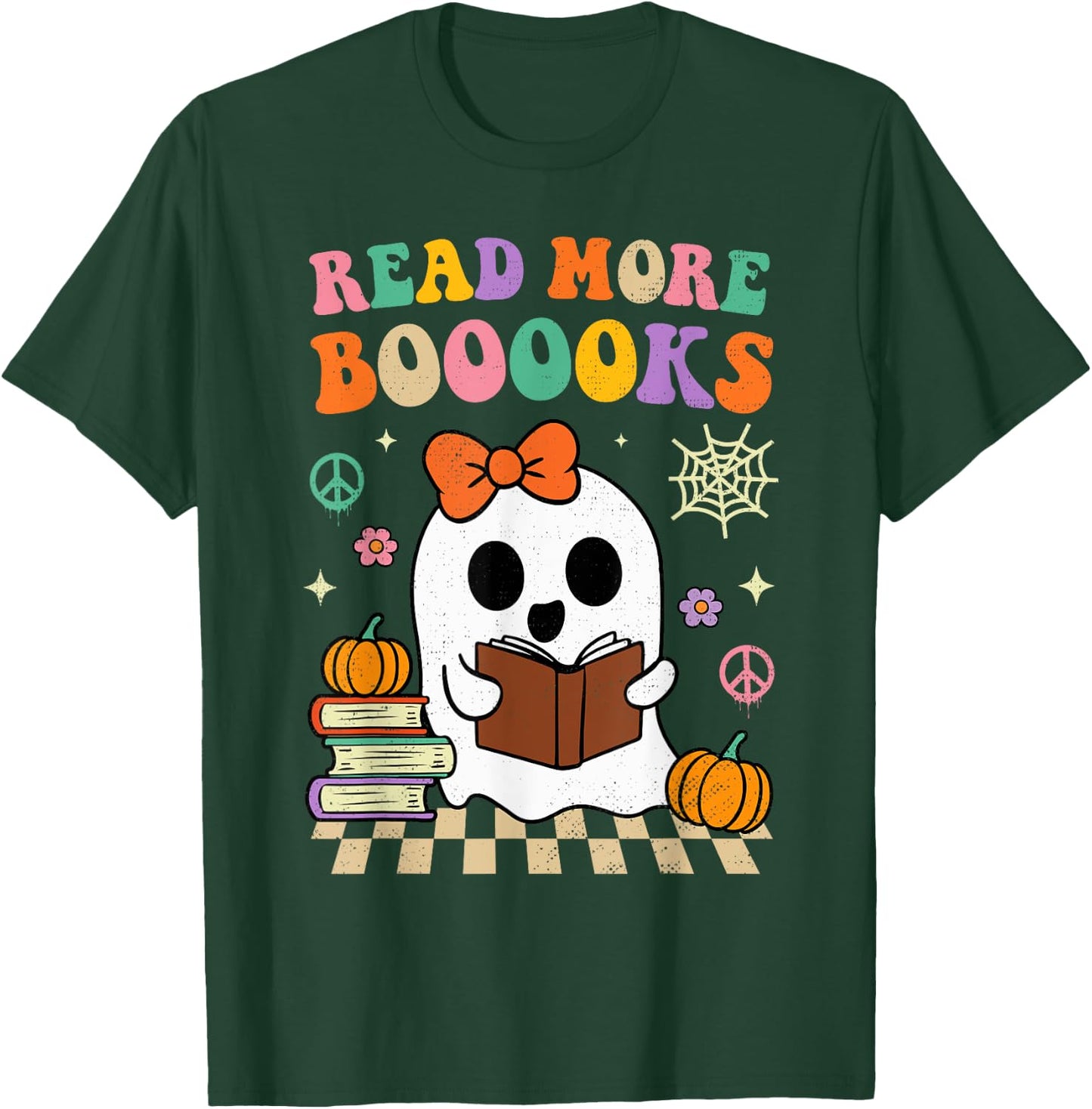 Groovy Read More Books Halloween Costume Girls Kids Toddler T-Shirt - T-Shirt | Forest