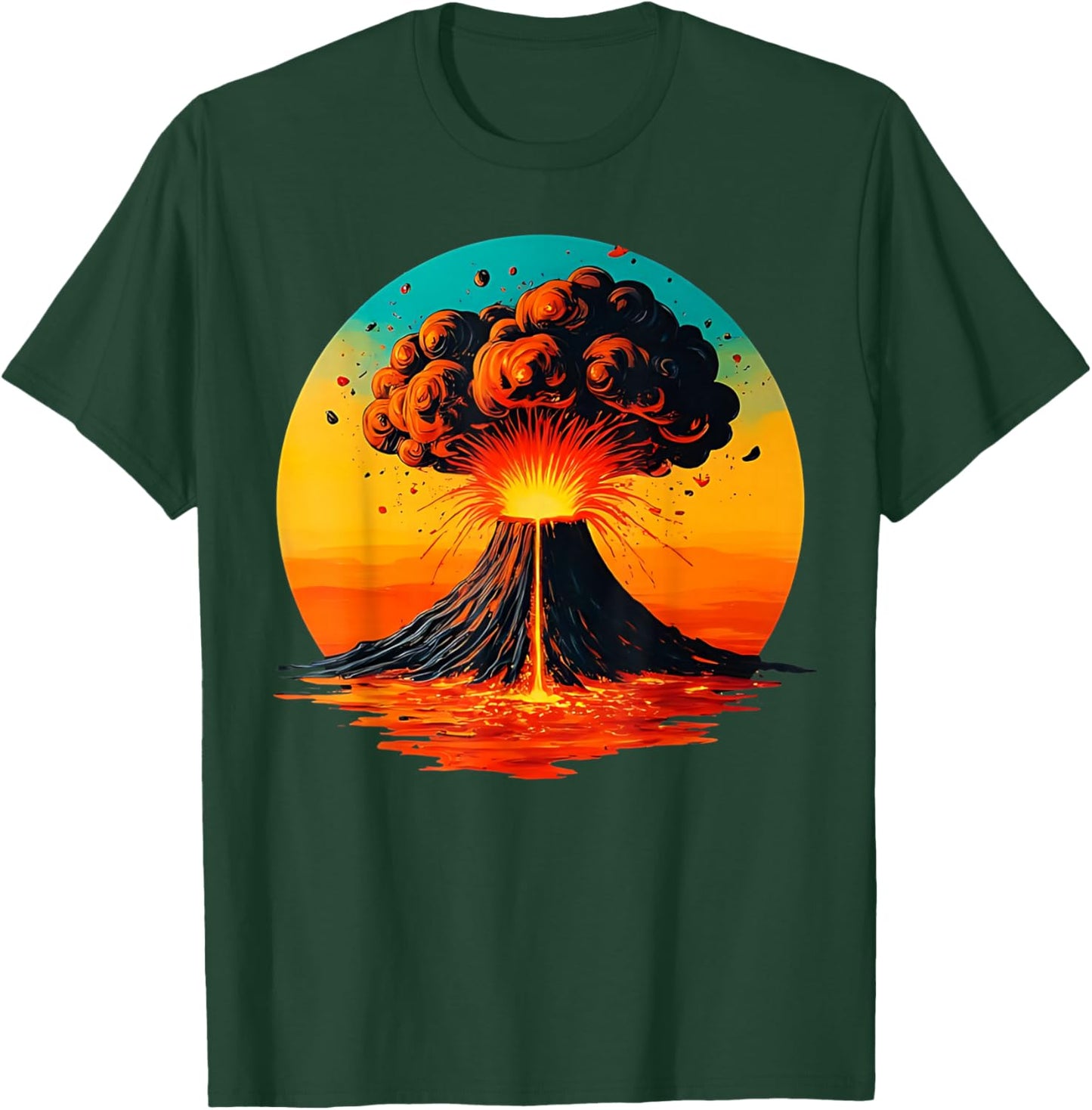 Cool erupting volcano costume for Boys and Girls Women Men T-Shirt - T-Shirt | Forest