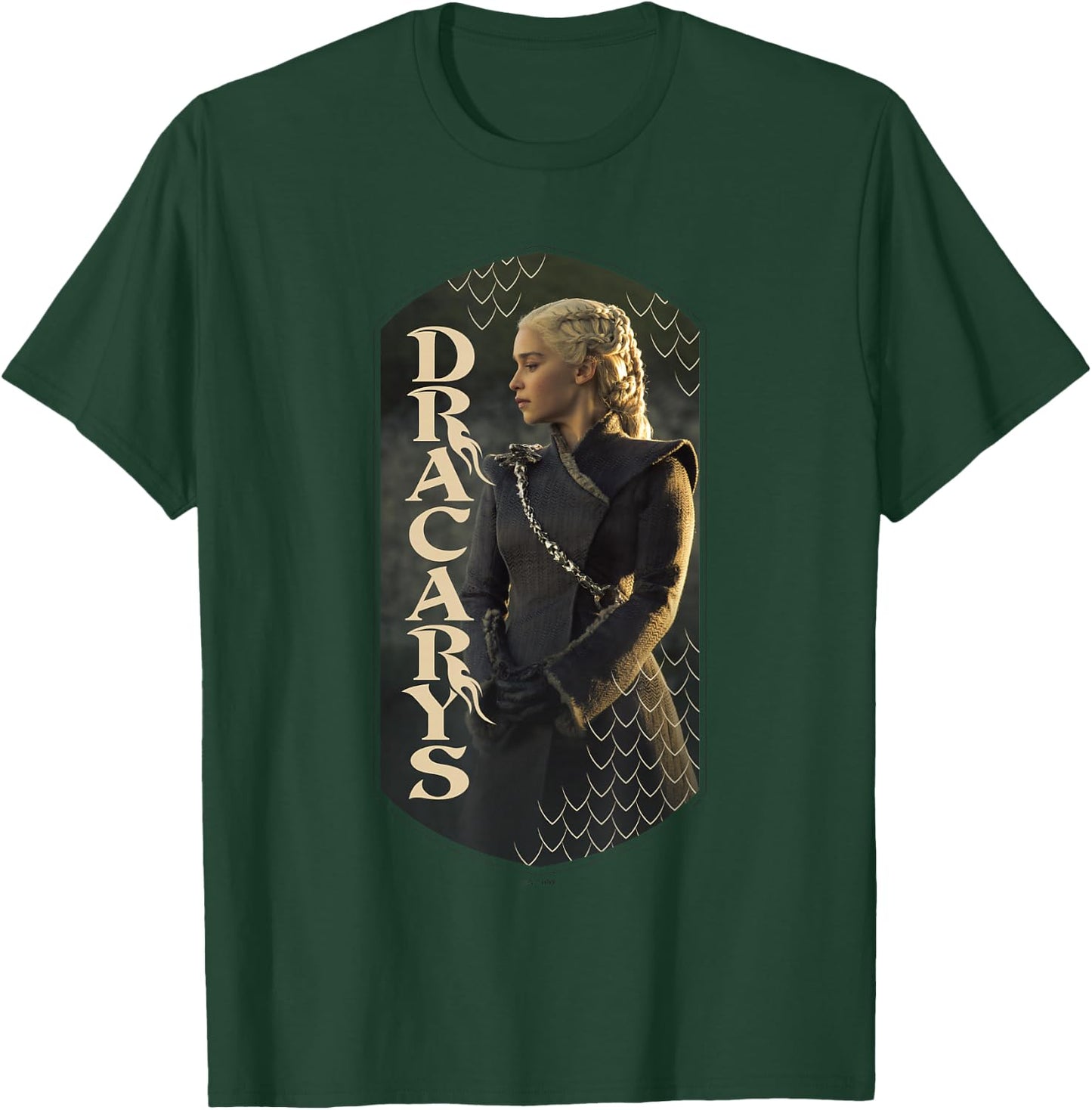 Game Of Thrones Dracarys Daenerys Targaryen Vignette Panel , Small, Black T-Shirt - T-Shirt | Forest
