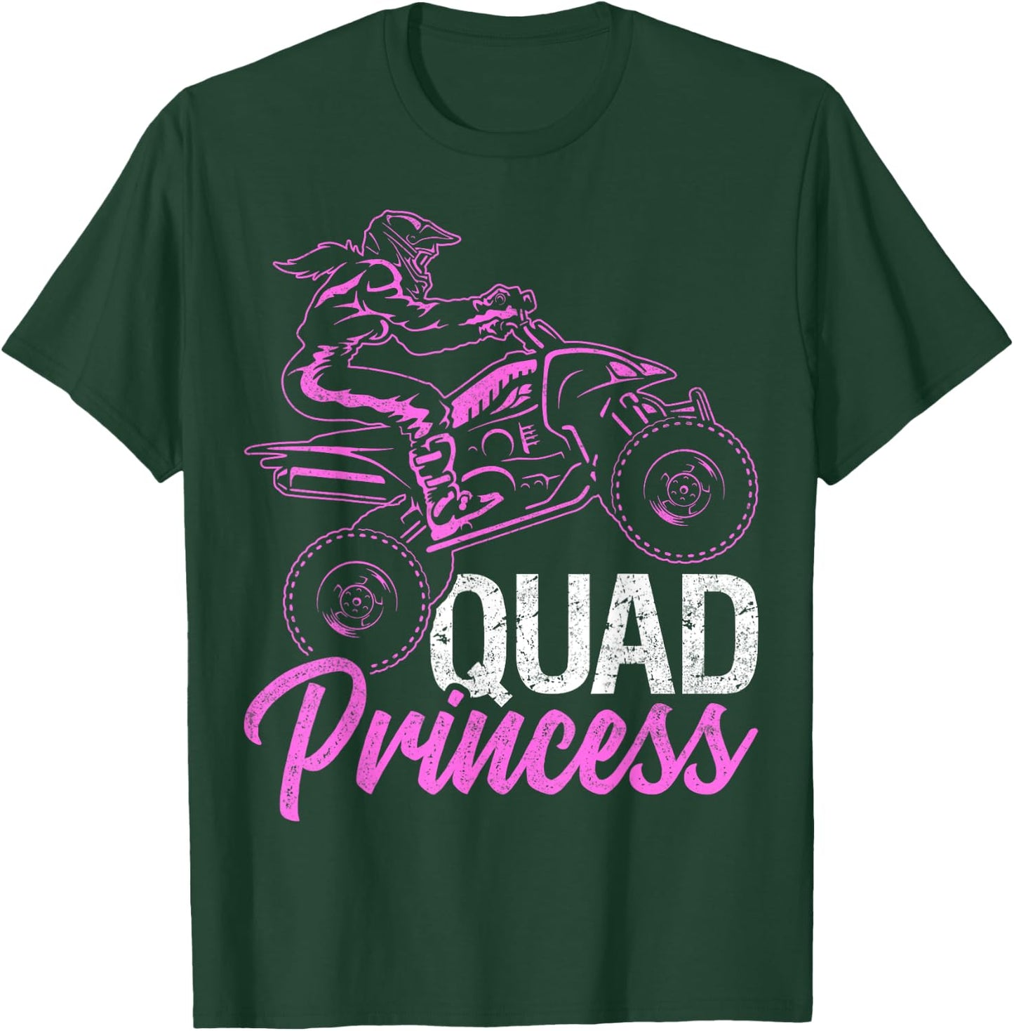 ATV 4 Wheeler Quad Princess Quad Offroad Mud MX Girls Gift T-Shirt - T-Shirt | Forest