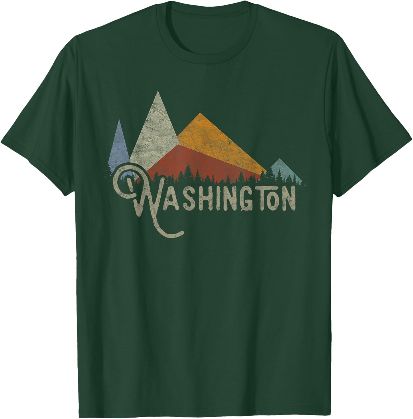 Vintage Washington Evergreen State Seattle Pacific Northwest T-Shirt - T-Shirt | Forest