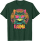 Vintage Cat Karma lovers For Teens Girls Women Men T-Shirt - T-Shirt | Forest