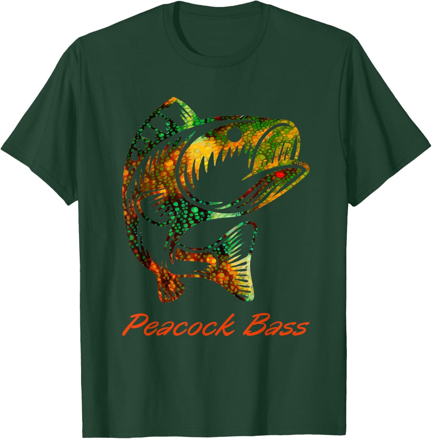 Peacock Bass Colorful Graphic Art Gift Fishing Lovers T-Shirt - T-Shirt | Forest