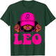 Leo Queen Sassy Black Woman Afro Girl Zodiac Birthday T-Shirt - T-Shirt | Forest