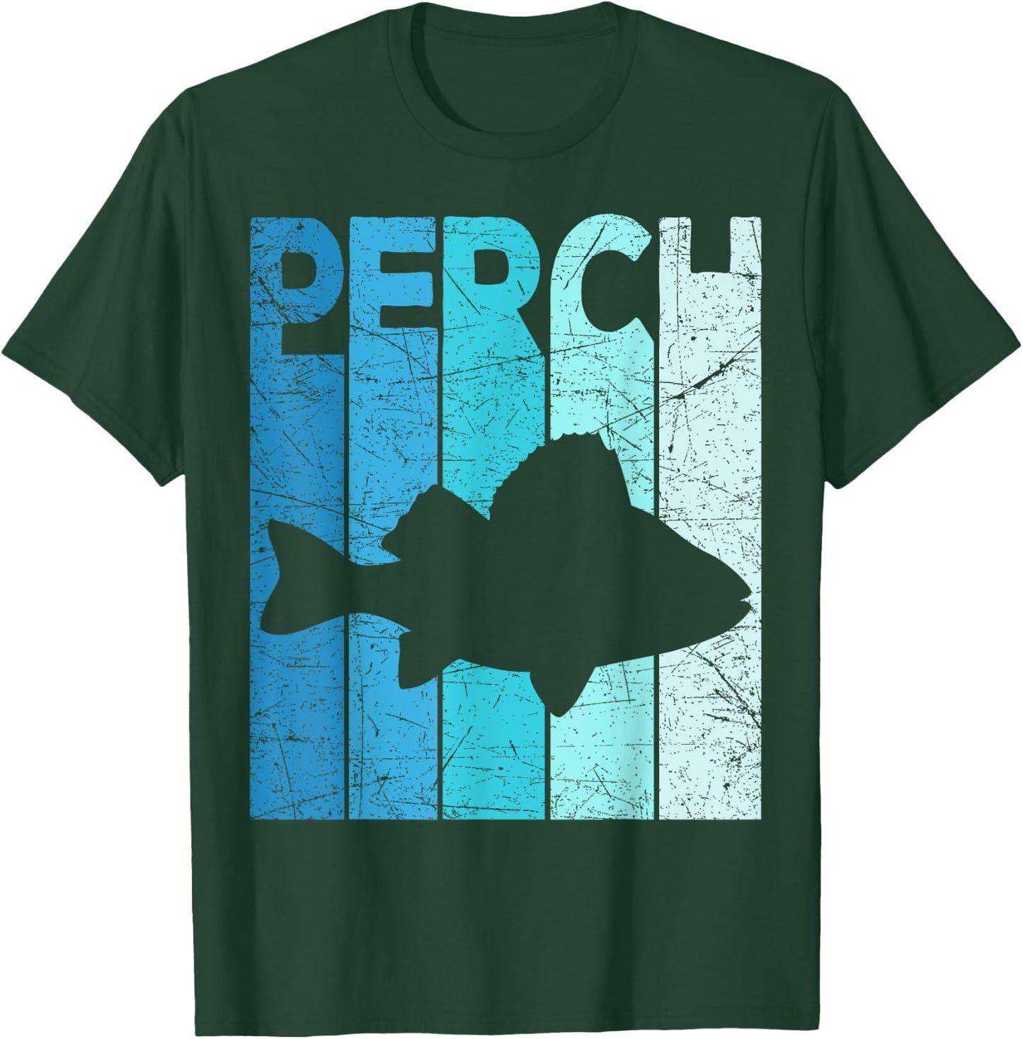 Perch Vintage Seafood Fisherman Retro Perch Fishing T-Shirt - T-Shirt | Forest