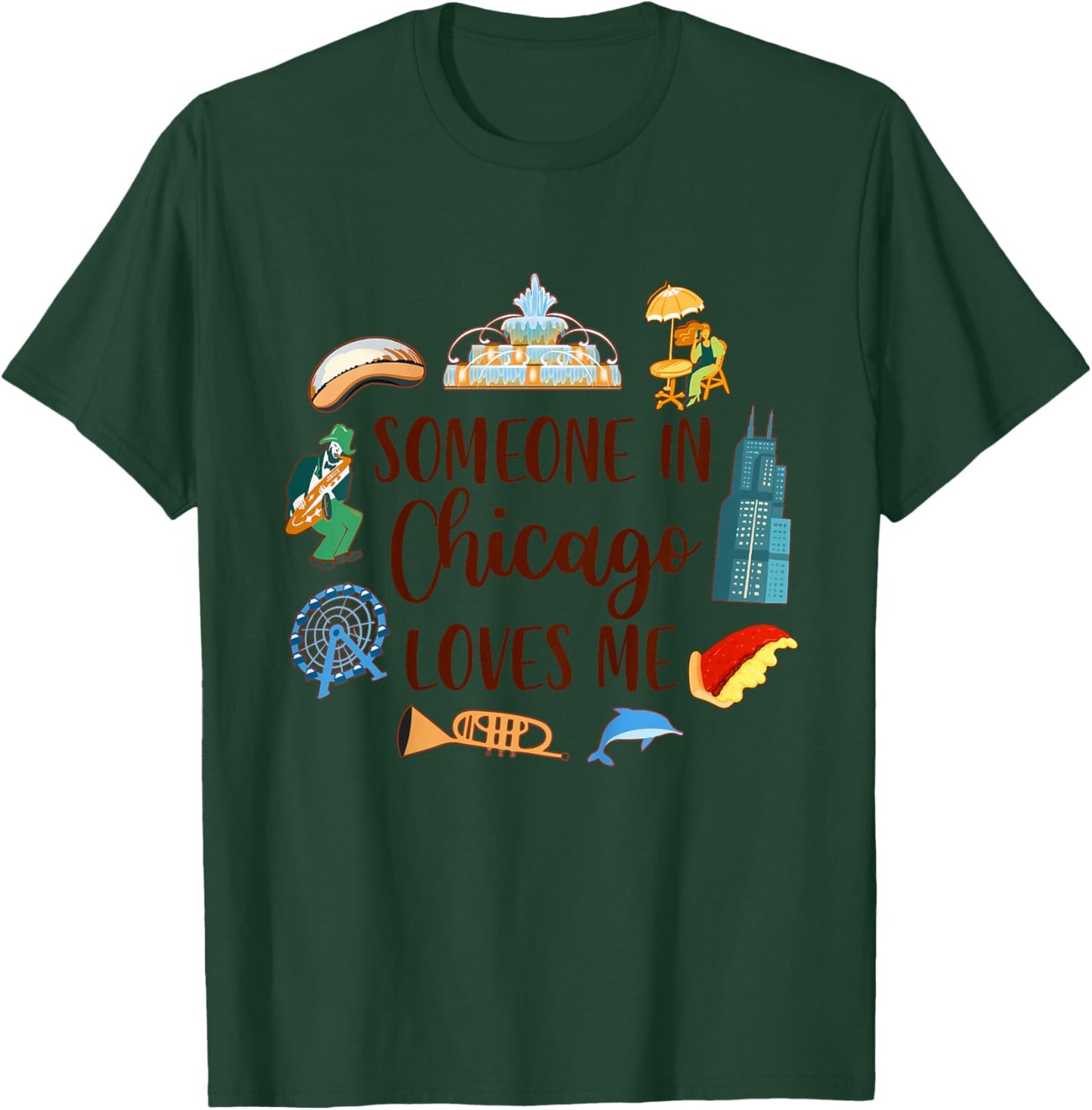 Chicago Traveling Lover Baby Someone in Chicago Loves Me T-Shirt - T-Shirt | Forest