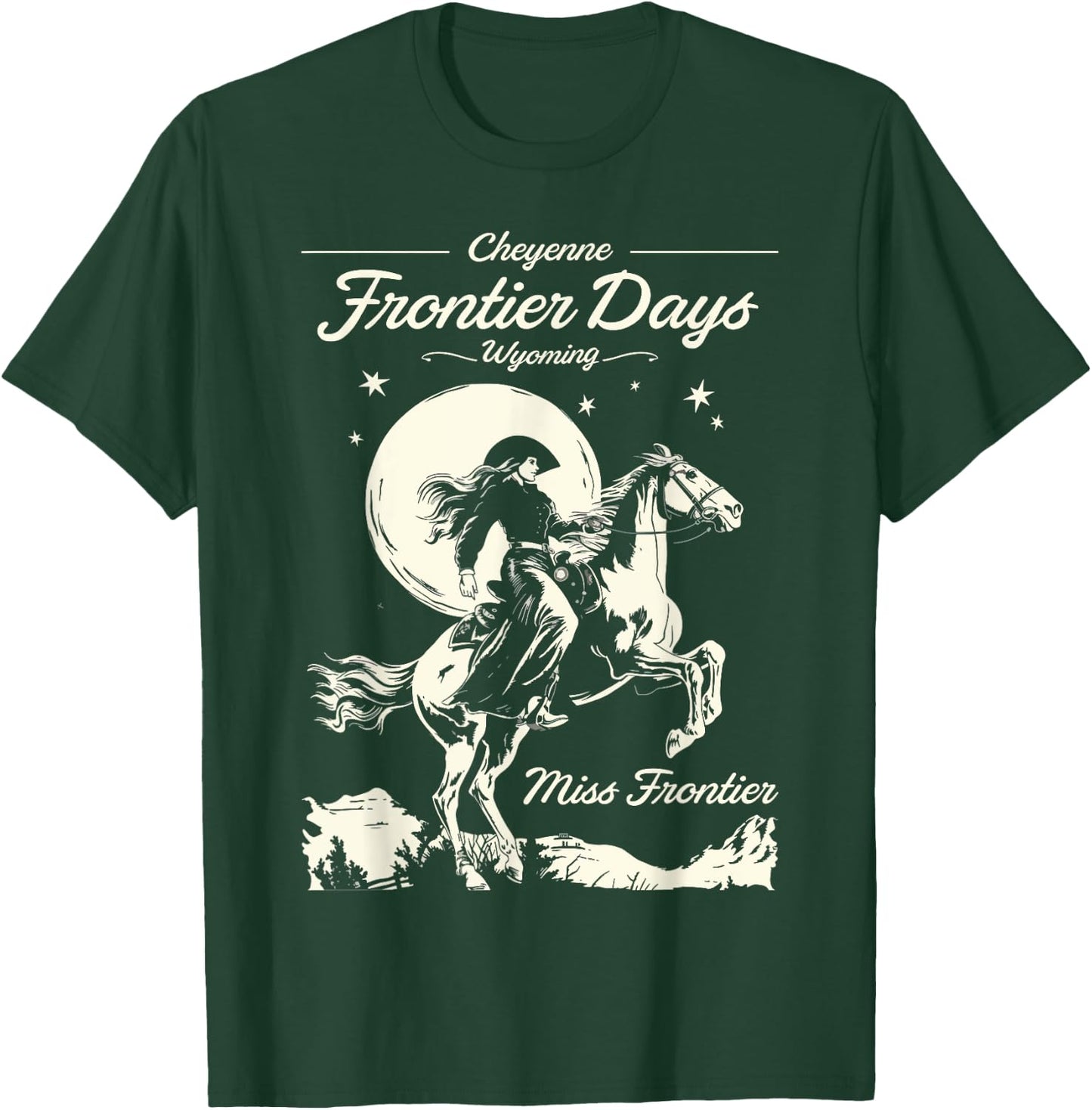 Cheyenne Wyoming Frontier Days Miss Frontier Cowboy Cowgirl T-Shirt - T-Shirt | Forest