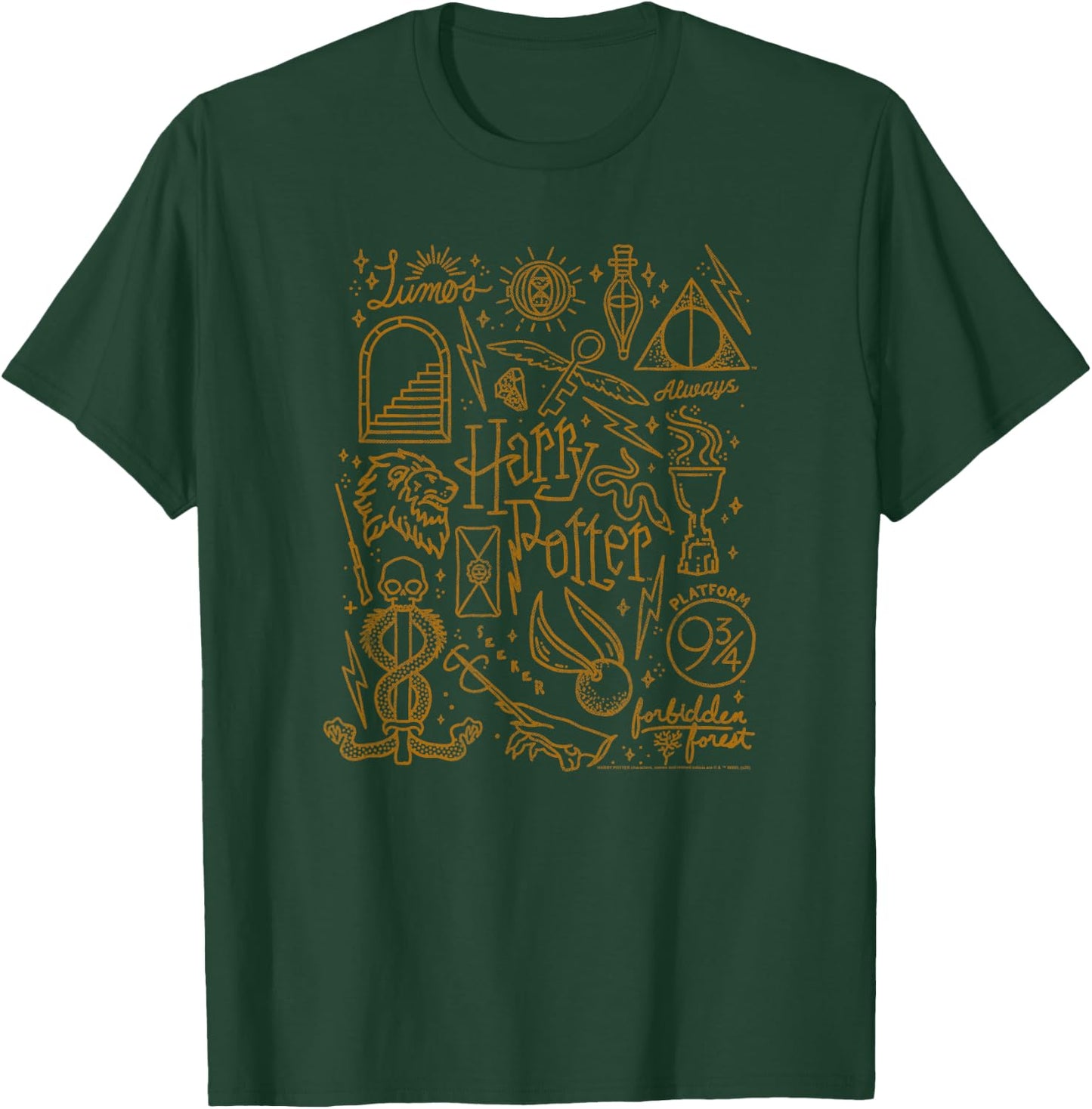 Harry Potter Deathly Hallows 2 Icon Collage Poster T-Shirt - T-Shirt | Forest