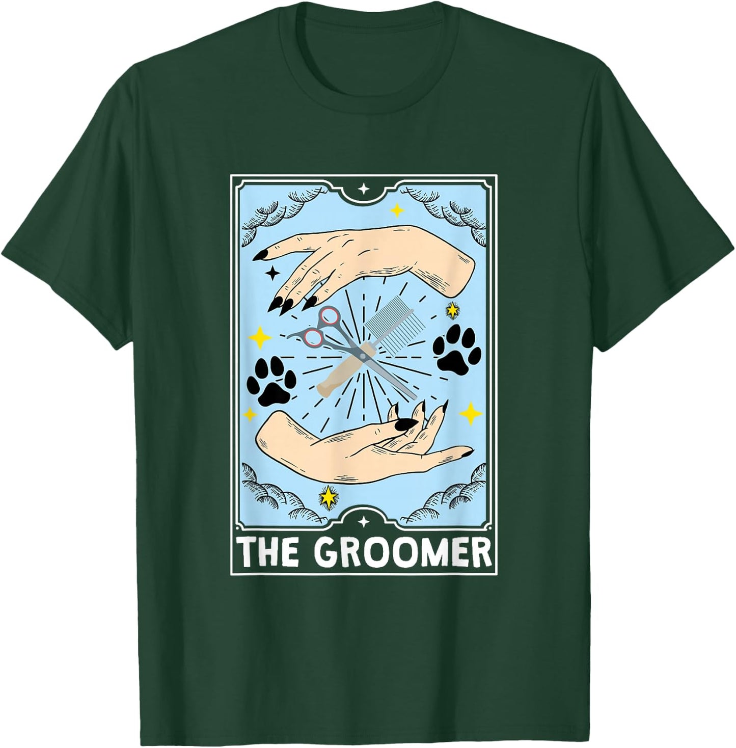 The Groomer Tarot Card, Dog Groomer T-Shirt - T-Shirt | Forest