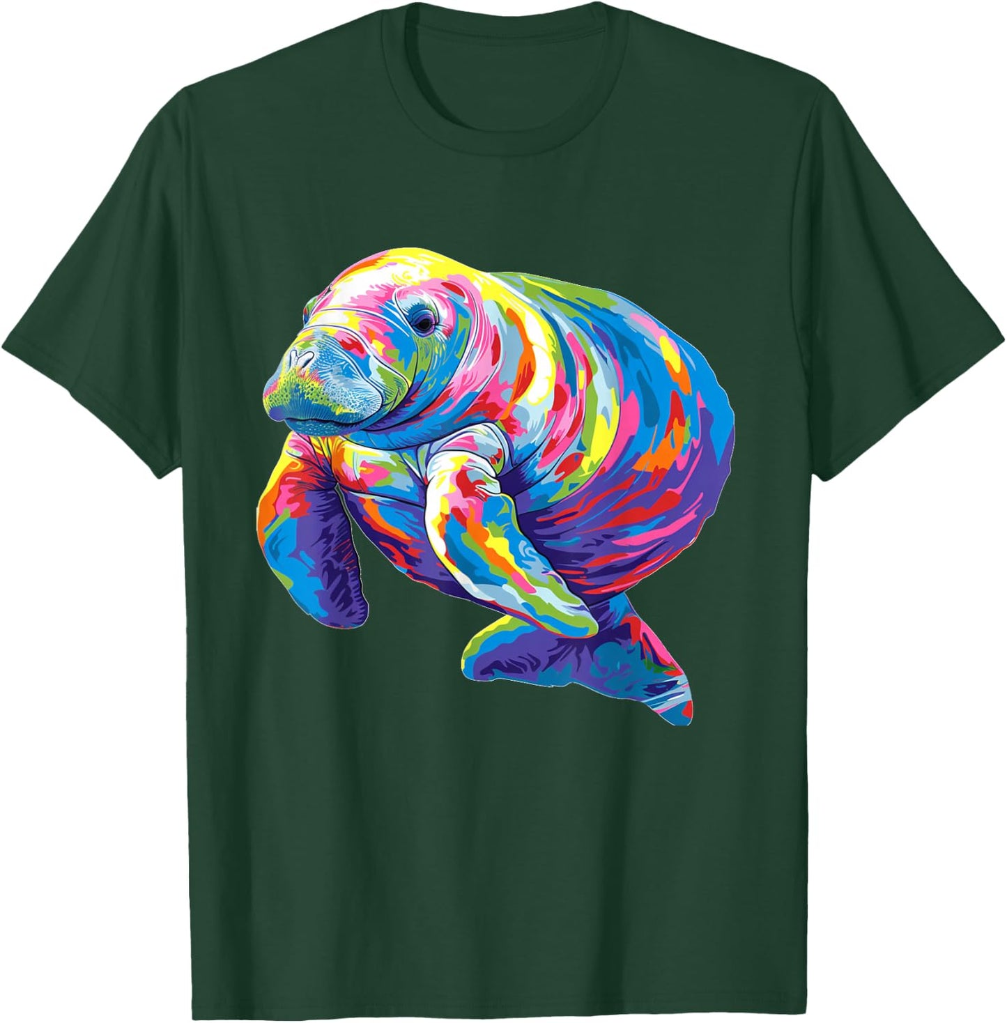 Cool multicolor Manatee Costume for Boys and Girls T-Shirt - T-Shirt | Forest