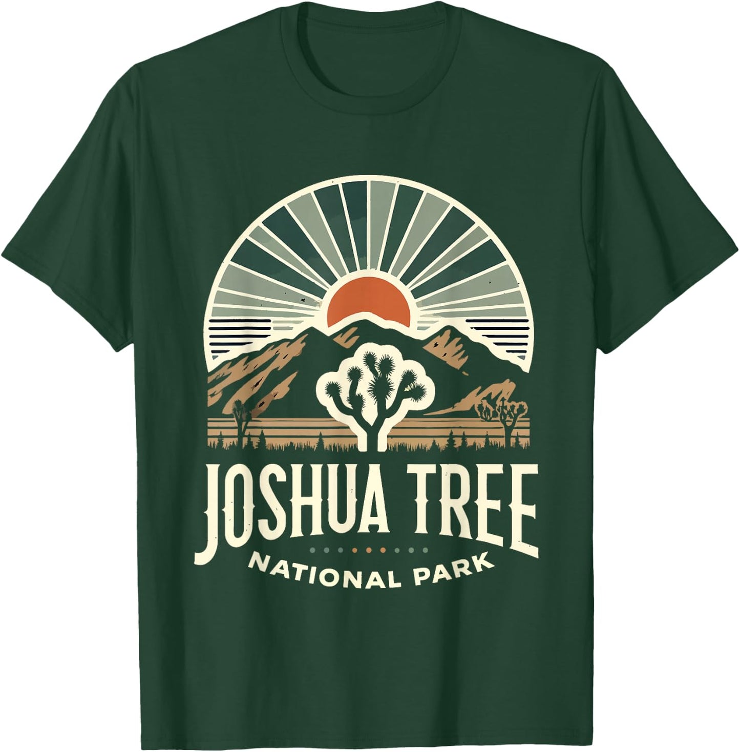 Joshua Tree National Park Vintage Hiking Camping Outdoors T-Shirt - T-Shirt | Forest